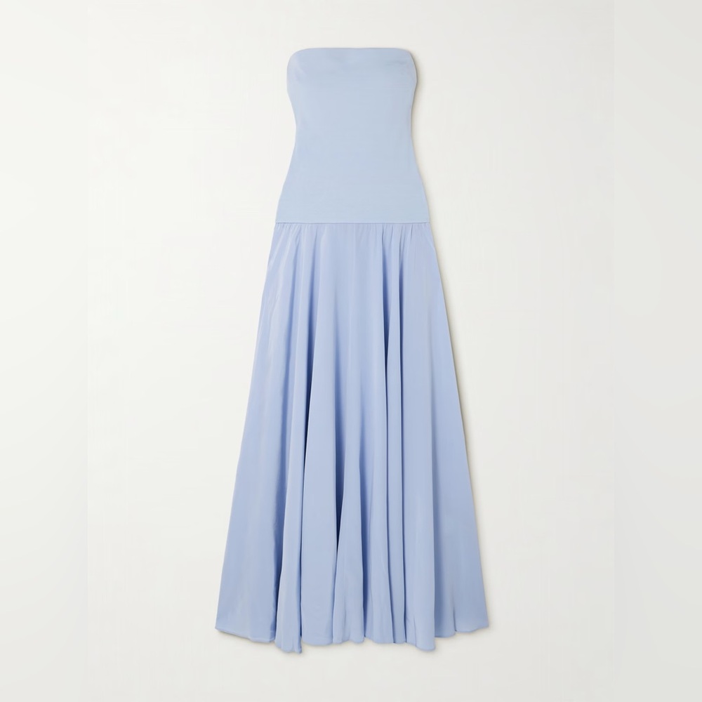 Esse Studios Illi Strapless Stretch-Knit And Silk… - image 2